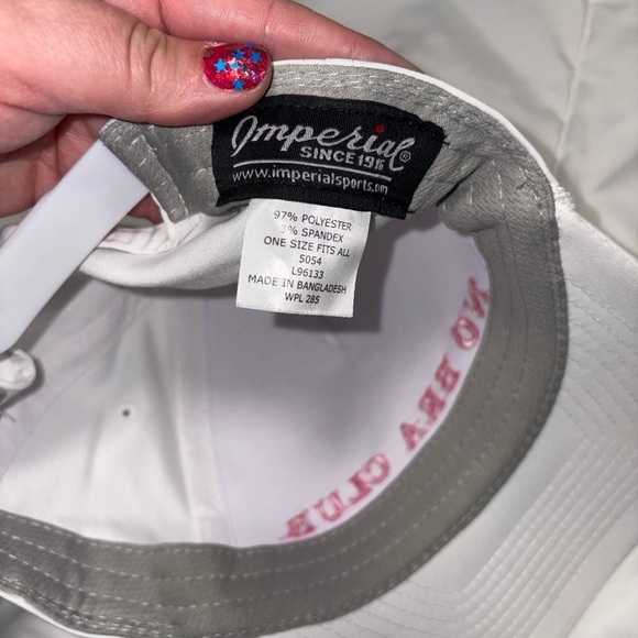 No Bra Club Snapback Hat Embroidered Pink White Imperial New - Picture 4 of 4